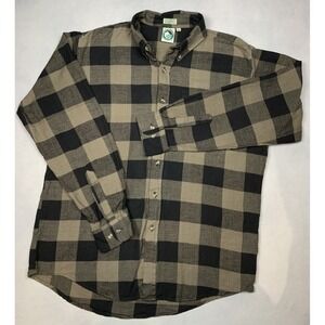 Appalachian Trail Flannel Shirt Mens L Plaid Button Up Outdoor Cotton Hiking